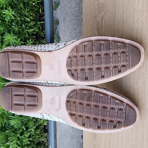 GEOX Respira Snakeskin Italian leather Mules Loafers Driving Shoes Size EU 39 - Picture 8 of 10